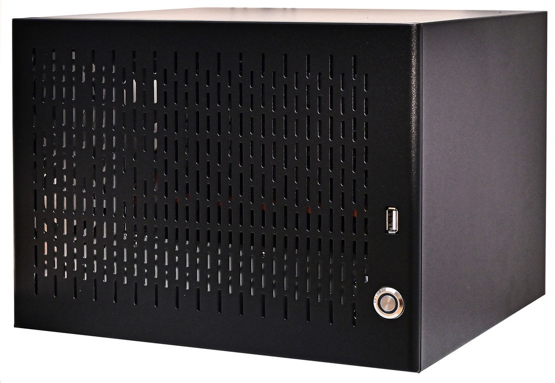 6 Chassis del server di archiviazione NAS per uso domestico con pannello in lega di alluminio nero